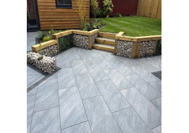 Bradstone Mode Profiled Porcelain Paving - Silver Grey